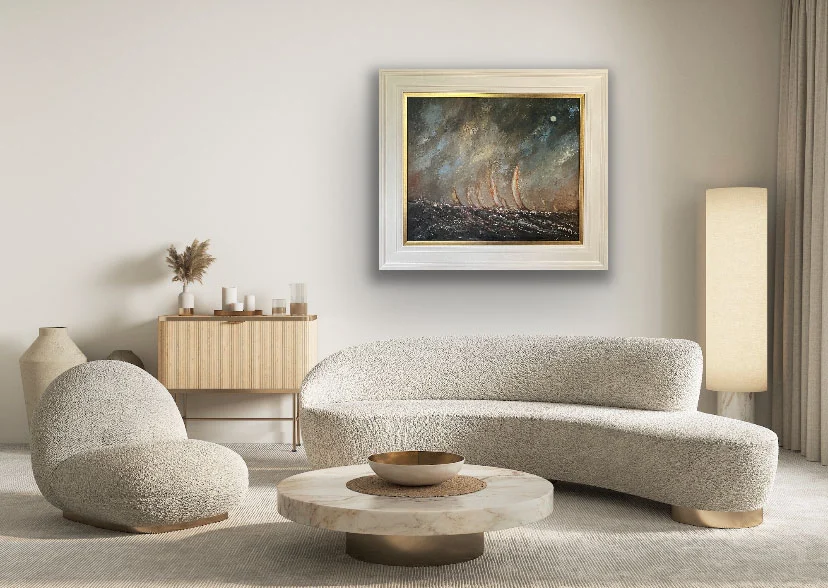 seascape oil painting - All is Well on the High Seas, Let's Go Home Jack by Emily McCormack