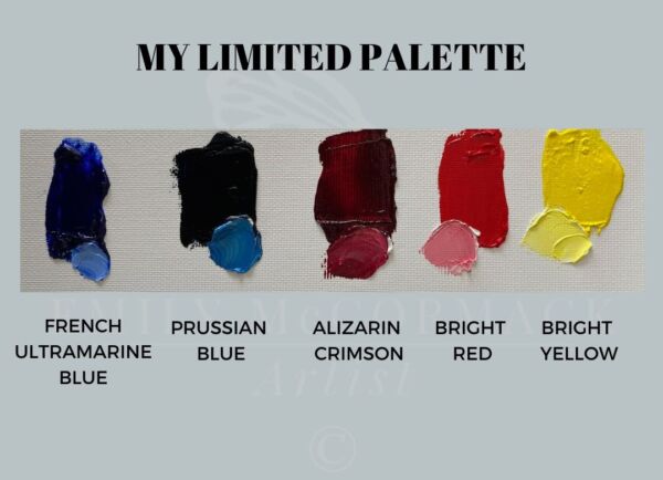 my limited colour palette for beginners