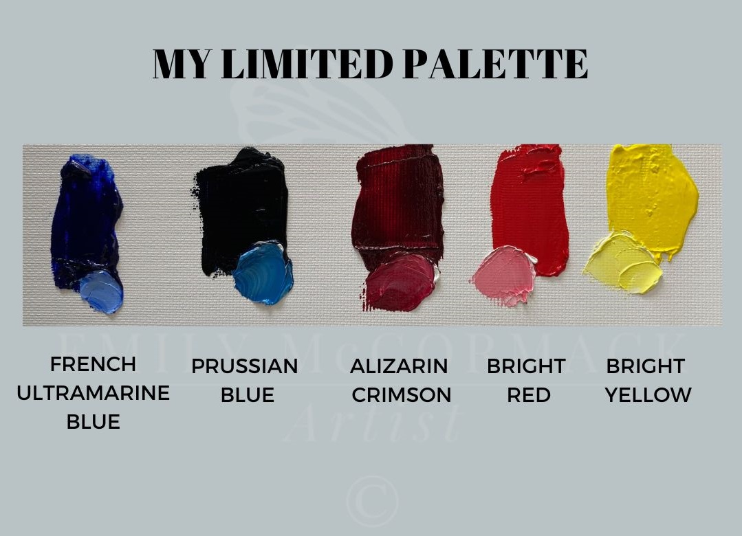 my limited colour palette for beginners