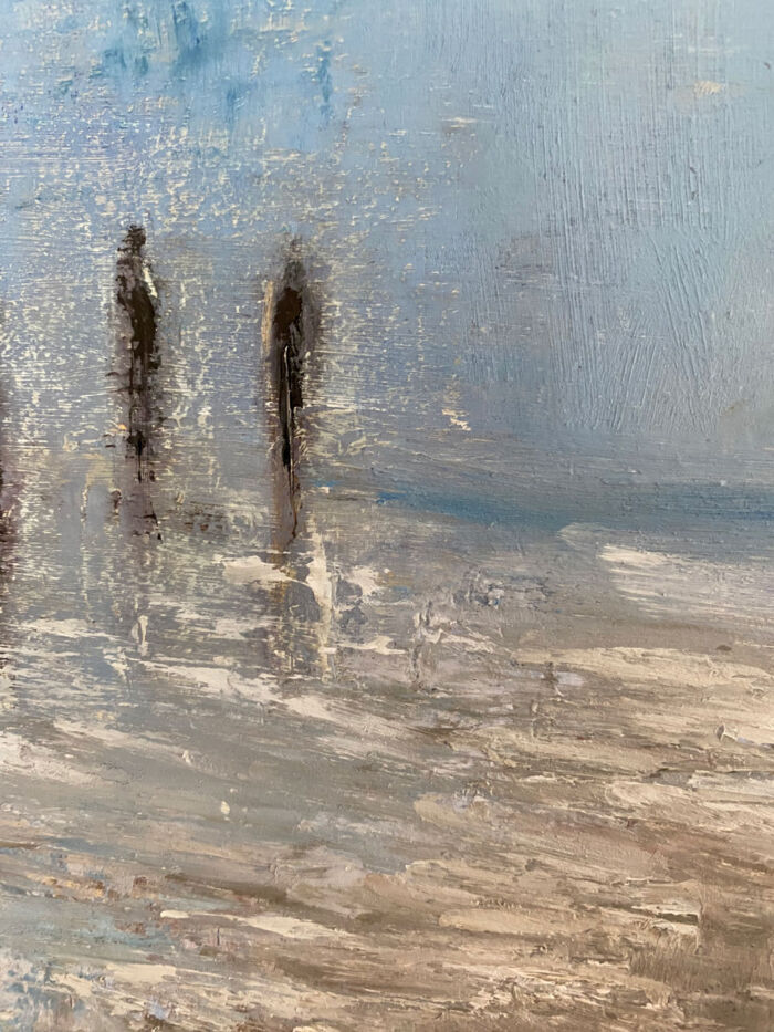 Salthill Galway - Summers evening dip - Irish seascape painting