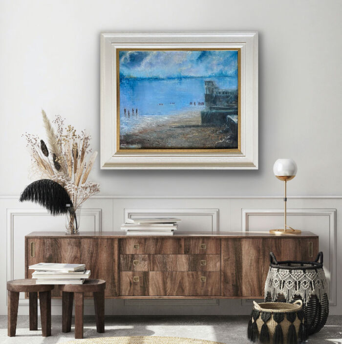 Salthill Galway - Summers evening dip - Irish seascape painting