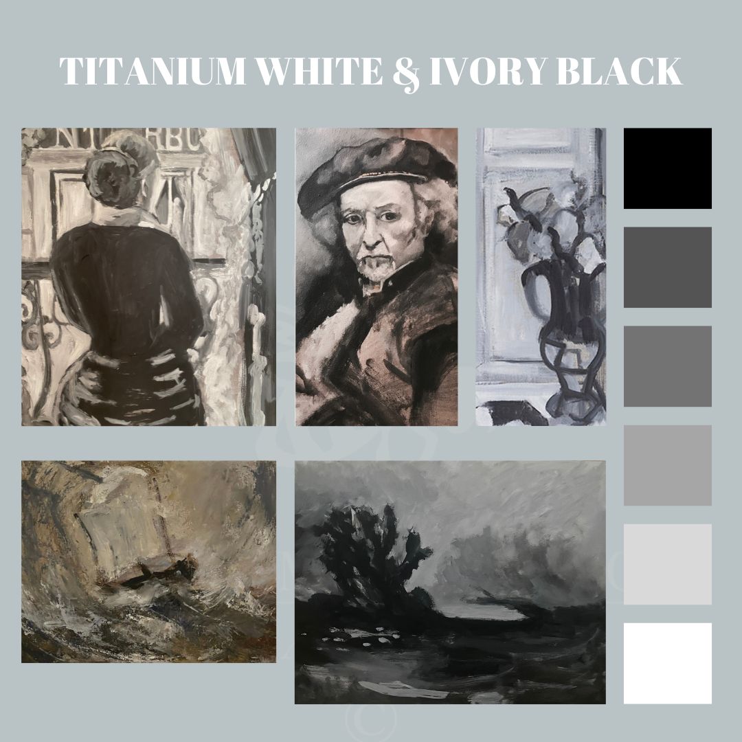 titanium white ivory black palette