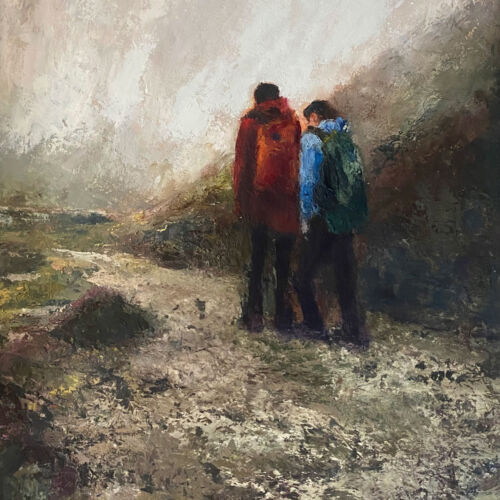 Searching for Narnia on the Mourne Mountains - hiking oil painting
