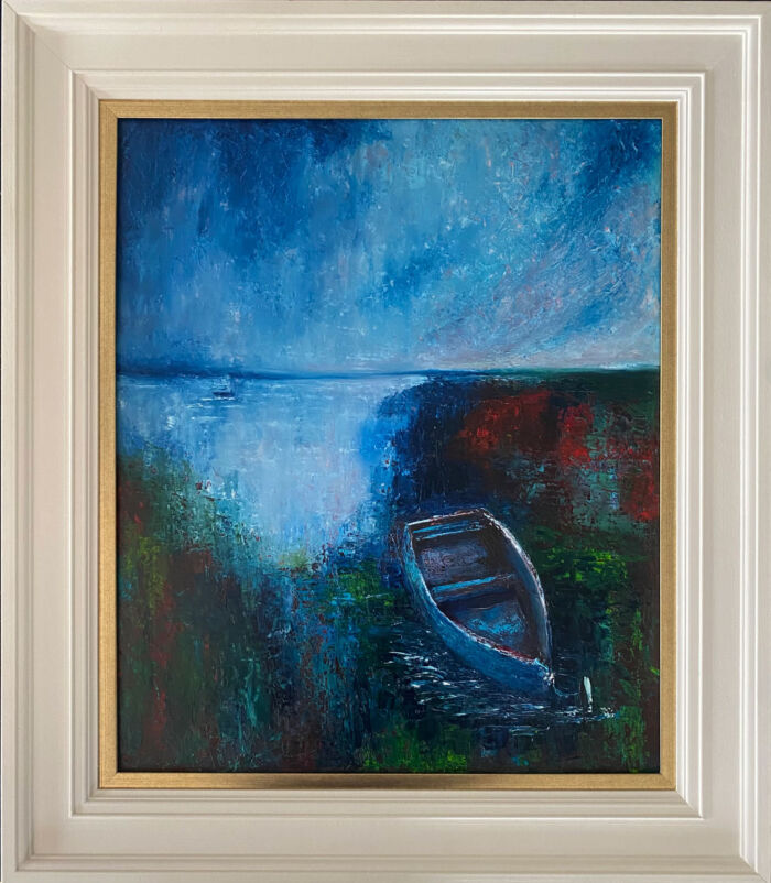 Waiting for the next adventure on Lough Corrib - original oil painting