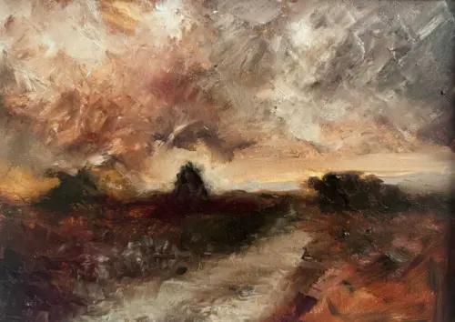 Galway bog - original Irish landscape oil painting by Emily McCormack