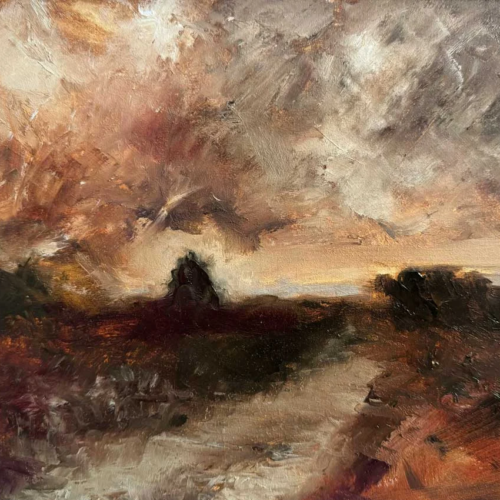 Galway bog - original Irish landscape oil painting