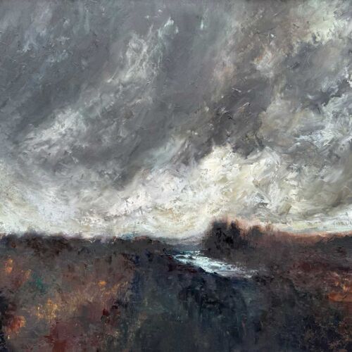 Dusk Settles over the Bog - Irish landscape oil painting