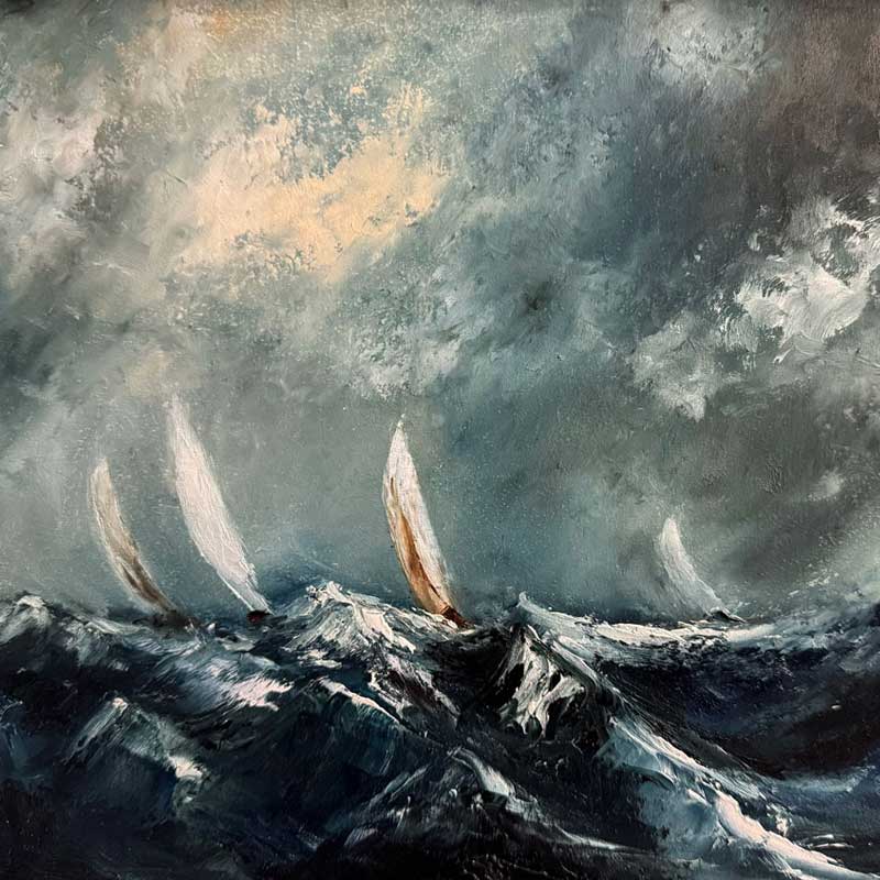 Irish oil paintings for sale - Winters storm