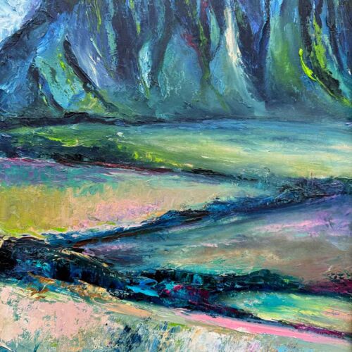 Summer Reflections Benbulben - landscape oil painting