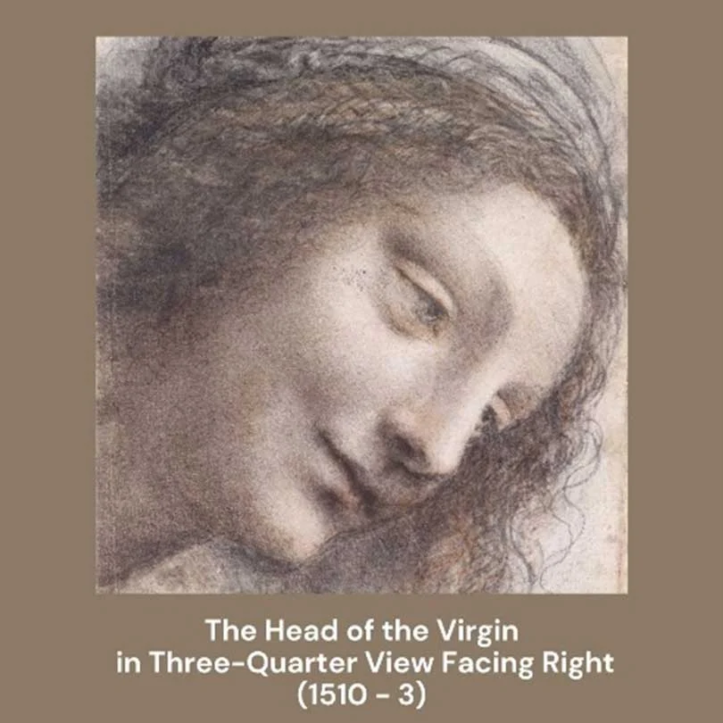 the head of the virgin pastel drawing