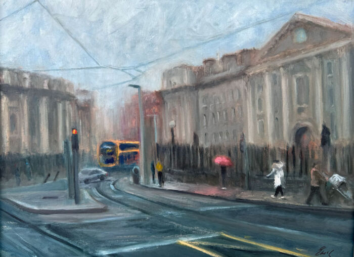 Winter Days by Trinity College Dublin Ireland oil painting Emily McCormack