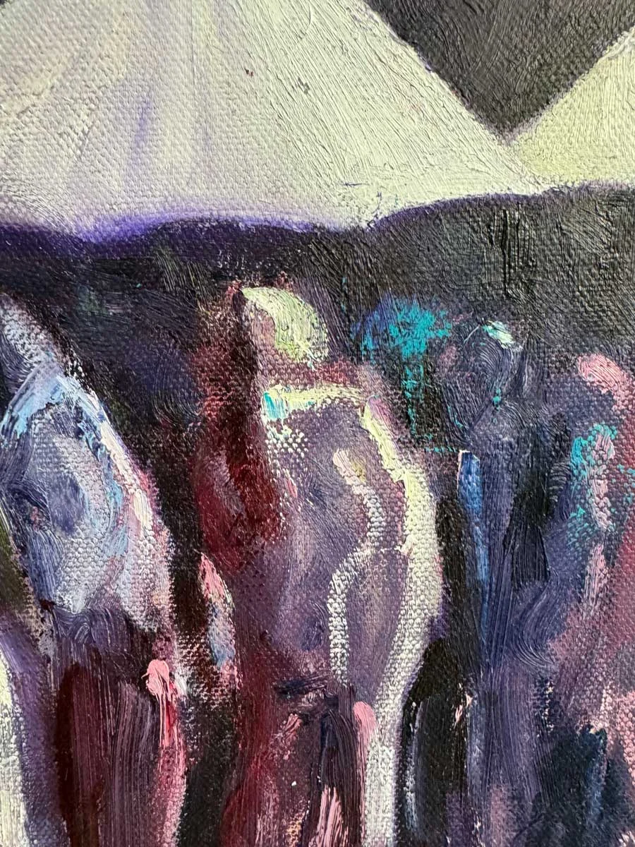 A Day Out at Bord Bia Bloom - Original Oil Painting in Frame by Emily McCormack