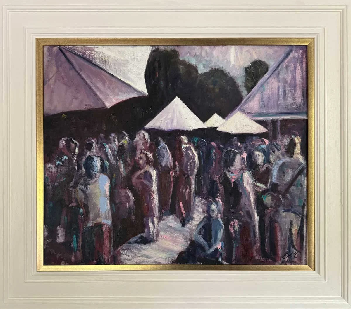 A Day Out at Bord Bia Bloom - Original Oil Painting in Frame by Emily McCormack