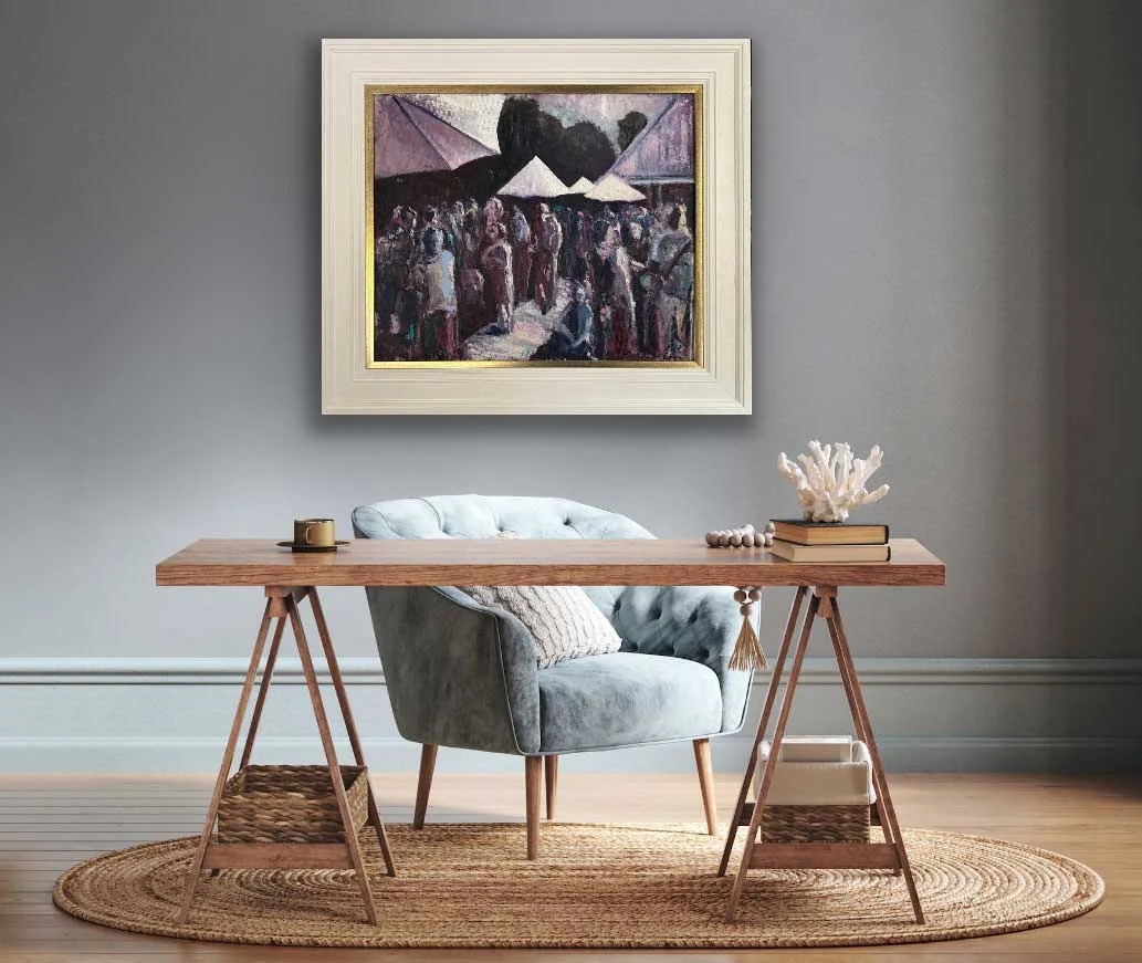 A Day Out at Bord Bia Bloom - Original Oil Painting in Frame by Emily McCormack