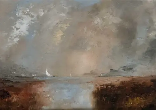 Along The Wild Atlantic Shores - original affordable oil painting. Painting by Emily McCormack