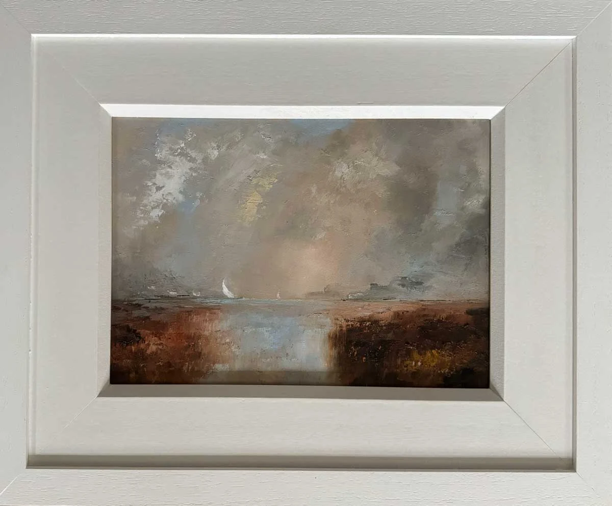 Along The Wild Atlantic Shores - original affordable oil painting in frame. Painting by Emily McCormack