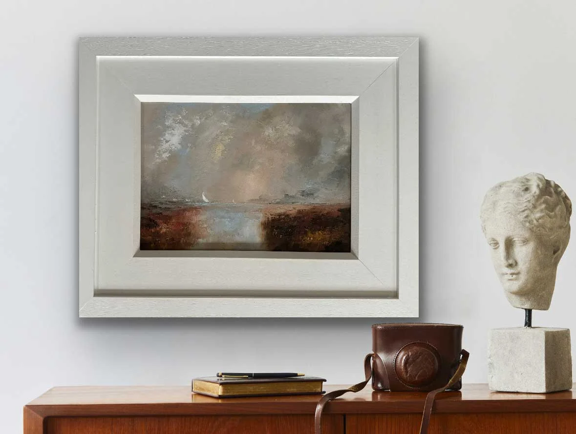 Along The Wild Atlantic Shores - original affordable oil painting in frame. Painting by Emily McCormack