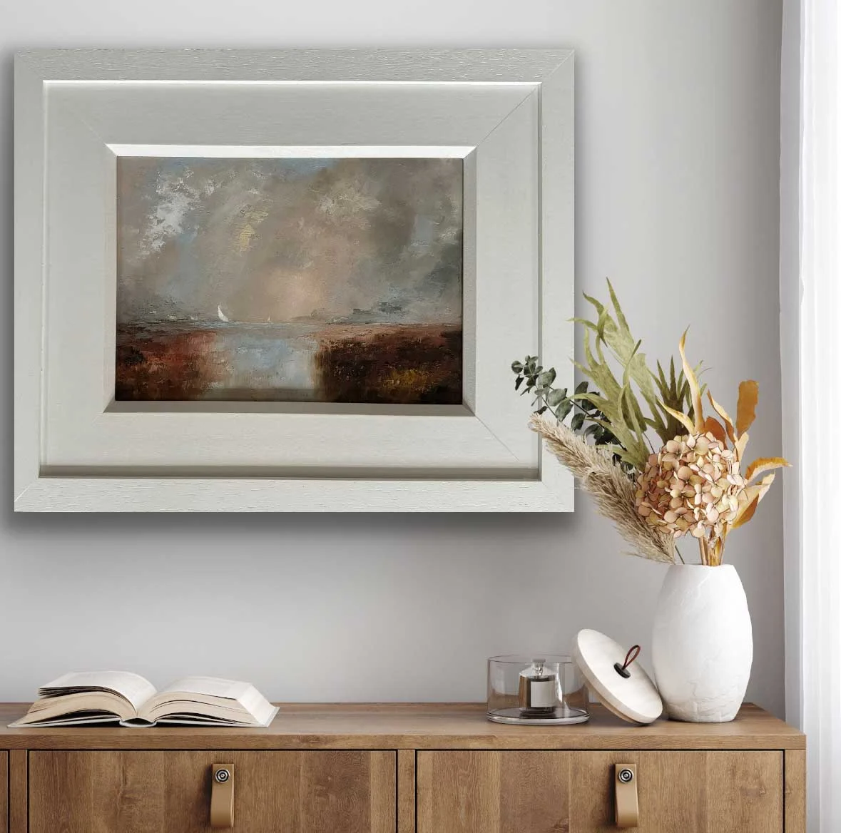 Along The Wild Atlantic Shores - original affordable oil painting in frame. Painting by Emily McCormack