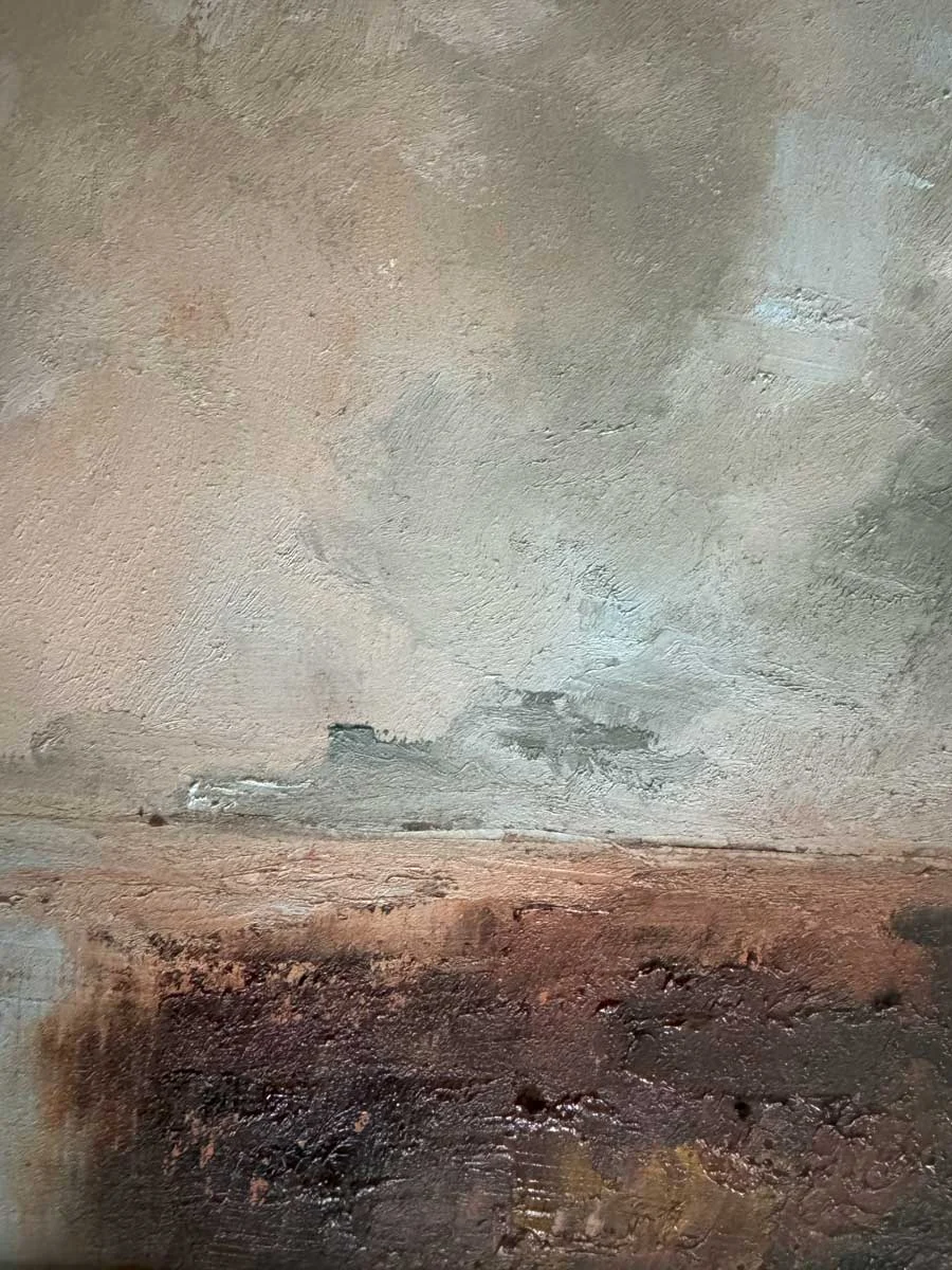 Along The Wild Atlantic Shores - original affordable oil painting close up. Painting by Emily McCormack