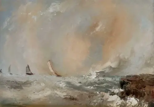 Just Off The Irish Coast - Original Oil Painting by Emily McCormack