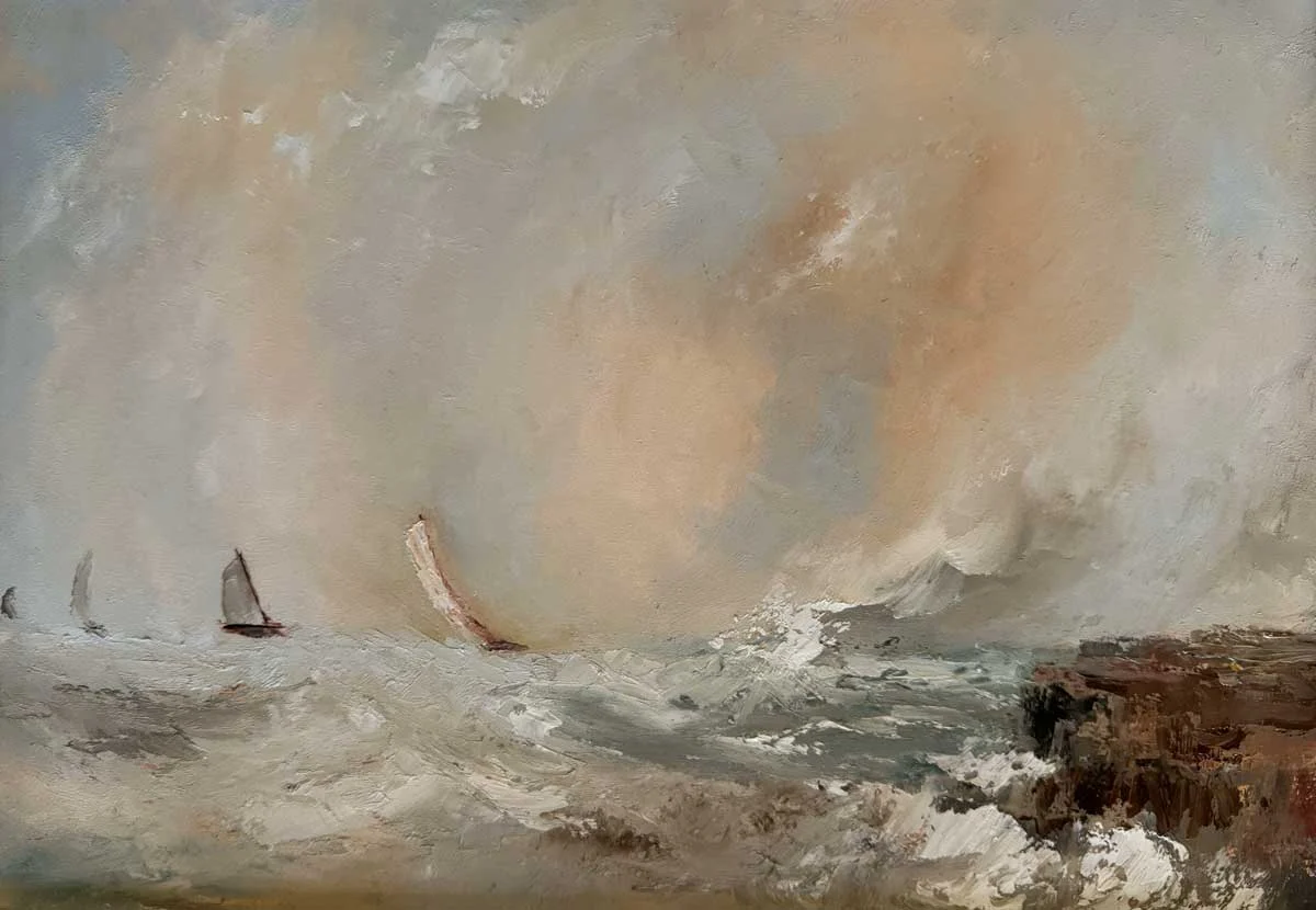 Just Off The Irish Coast - Original Oil Painting by Emily McCormack