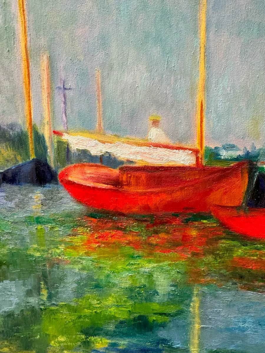 Summer Evenings, Sailing & Strolling after Monet. Painting by Emily McCormack