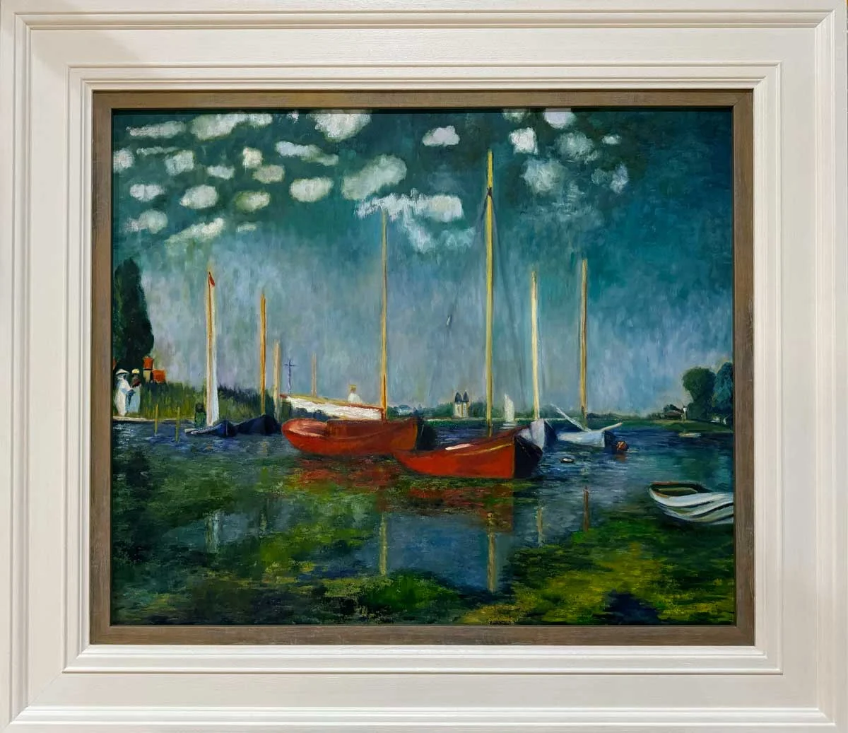 Summer Evenings, Sailing & Strolling after Monet. Painting by Emily McCormack
