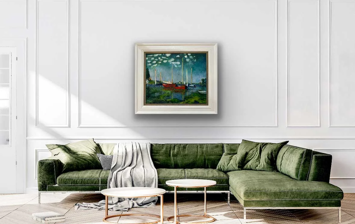 Summer Evenings, Sailing & Strolling after Monet. Painting by Emily McCormack