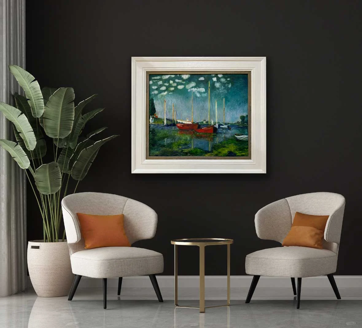 Summer Evenings, Sailing & Strolling after Monet. Painting by Emily McCormack