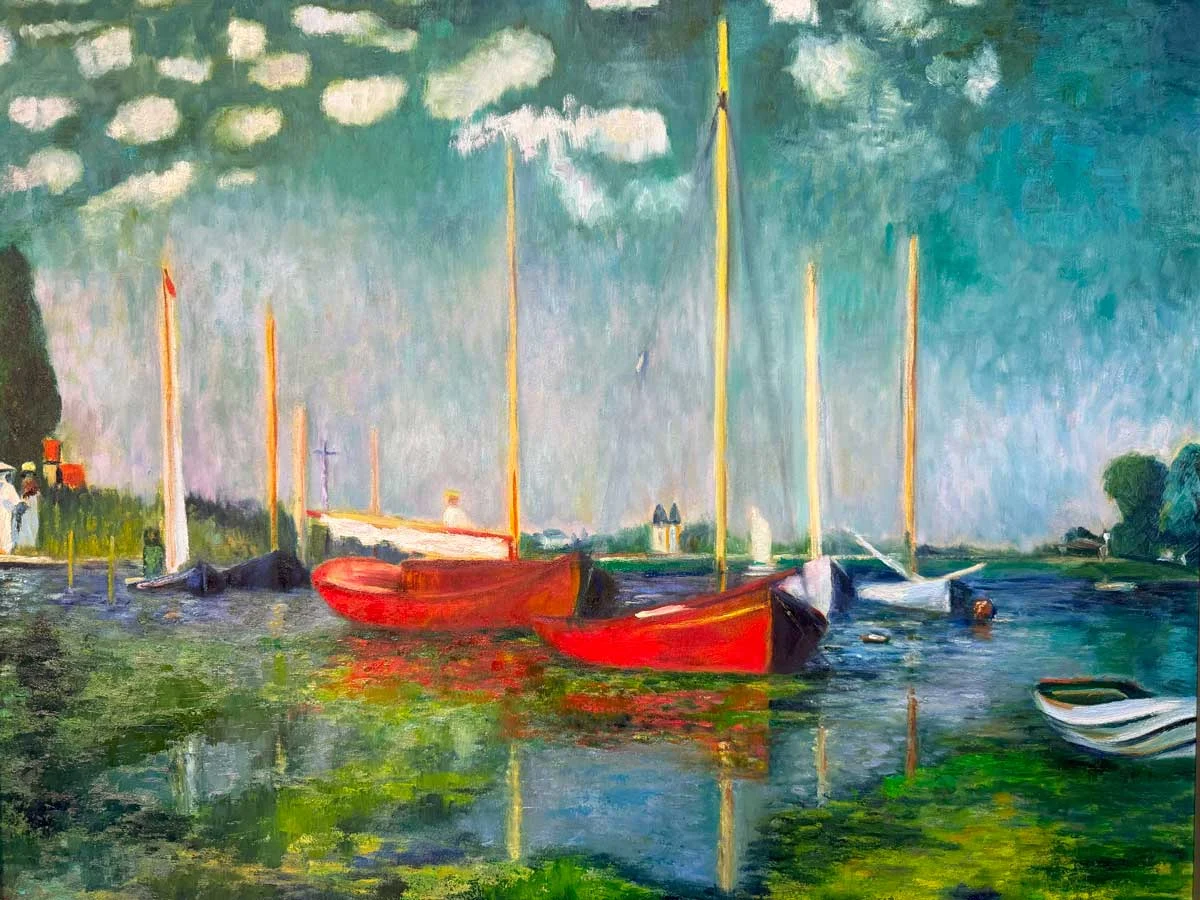 Summer Evenings, Sailing & Strolling after Monet. Painting by Emily McCormack