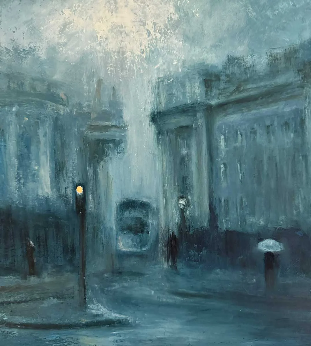 Dublin Dusk Settles on Trinity College - Oil painting of Ireland by Emily McCormack