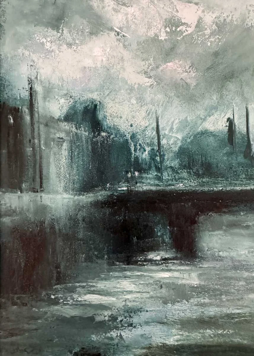Dublin Ireland Twilight - Oil painting Emily McCormack
