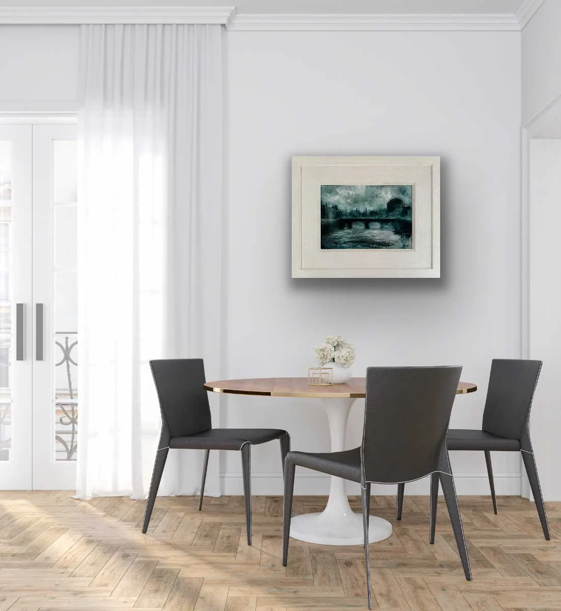 Dublin Ireland Twilight - Oil painting Emily McCormack - Dining Room