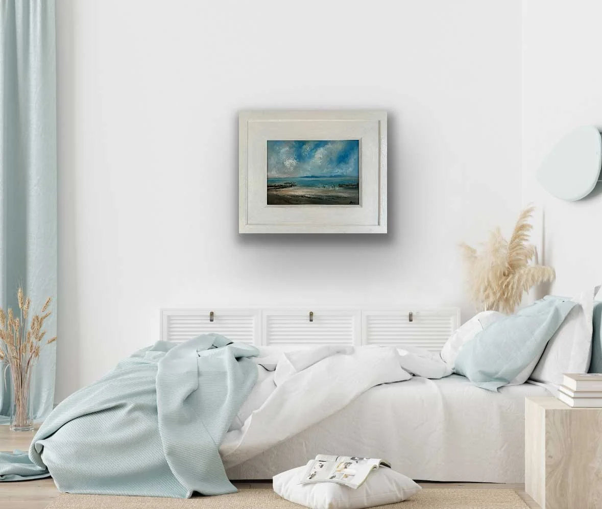 Salthill Galway Wild Atlantic Way - Original seascape oil painting in a Bedroom by Emily McCormack