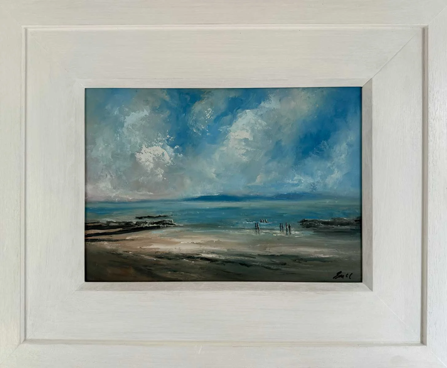 Salthill Galway Wild Atlantic Way - Original seascape oil painting by Emily McCormack