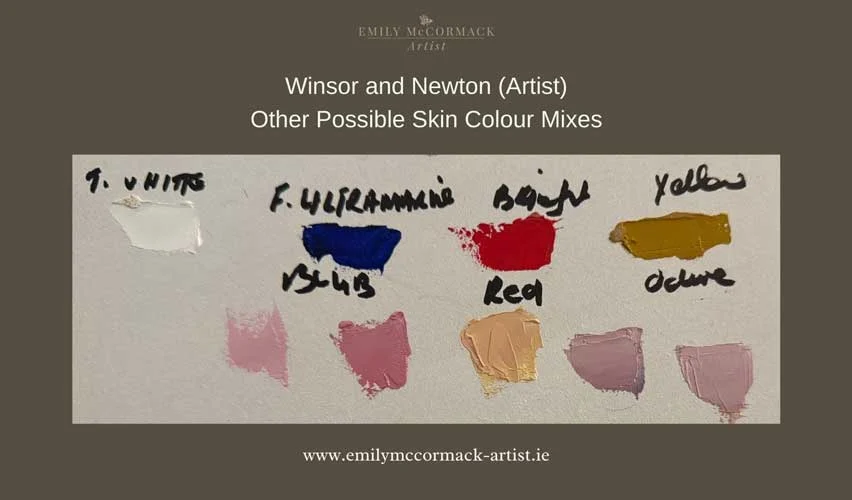 potential skin colours that can be made from old holland paint