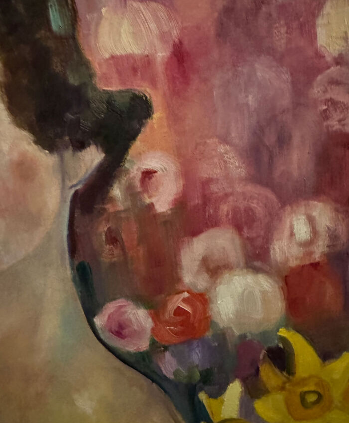 Contemplation after Klimt - figurative painting