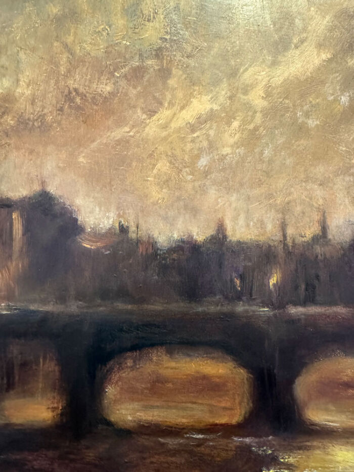 Dublin, as evening makes her appearance - original oil painting of Ireland
