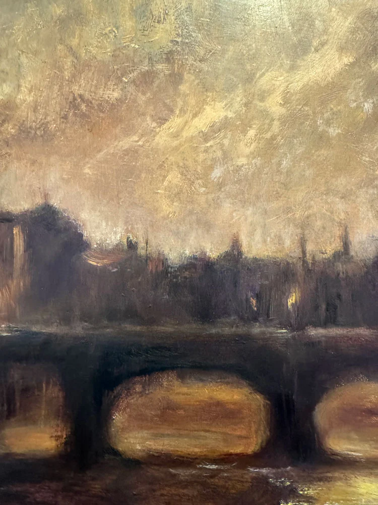 Dublin, as evening makes her appearance - original oil painting of Ireland by Emily McCormack
