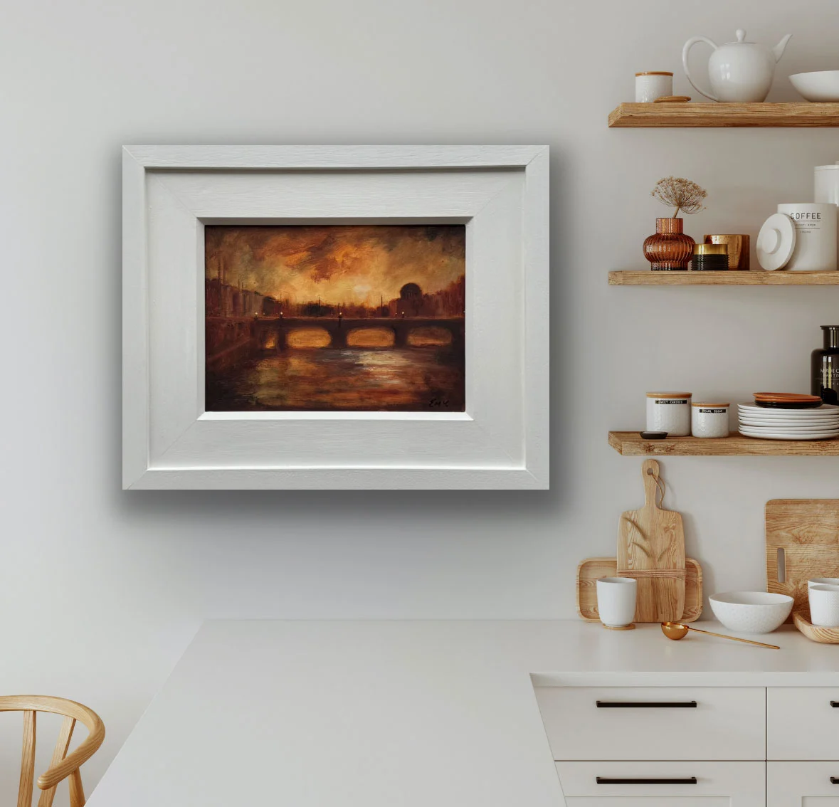 Dublin painting - As the evening gathers in - Original oil painting by Emily McCormack