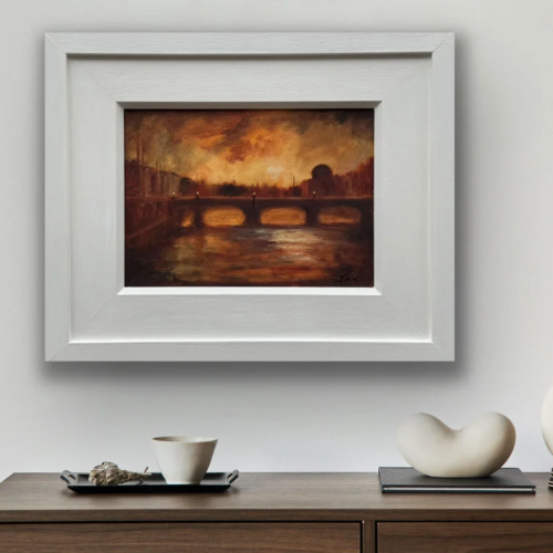 Dublin painting - As the evening gathers in - Original oil painting
