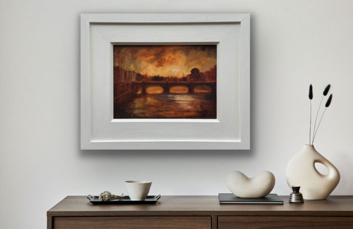 Dublin painting - As the evening gathers in - Original oil painting