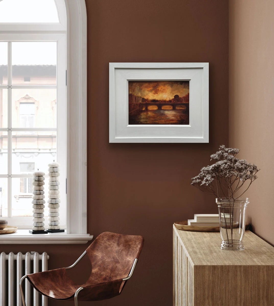 Dublin painting - As the evening gathers in - Original oil painting by Emily McCormack