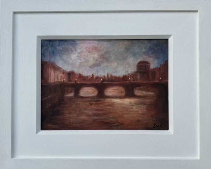 Dublin summer in the city. Original oil painting