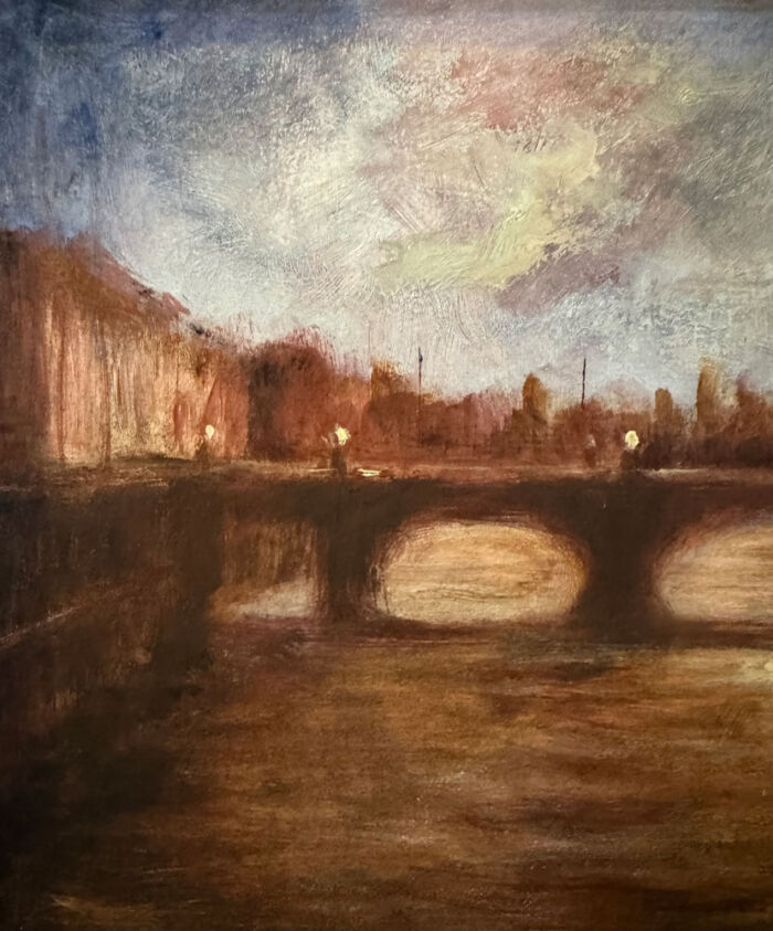 Dublin summer in the city. Original oil painting
