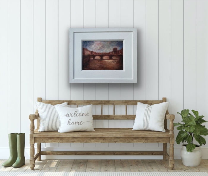 Dublin summer in the city. Original oil painting