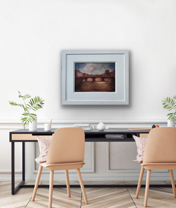 Dublin summer in the city. Original oil painting
