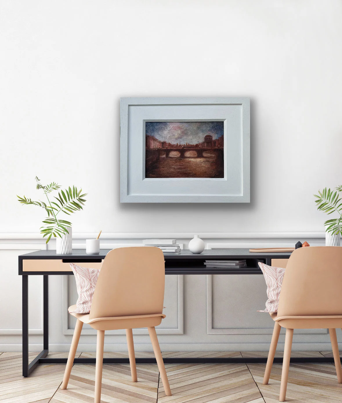 Dublin summer in the city. Original oil painting by Emily McCormack
