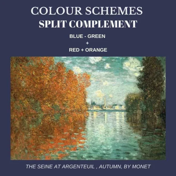 split complement colours Monet painting split complement colours Monet painting
