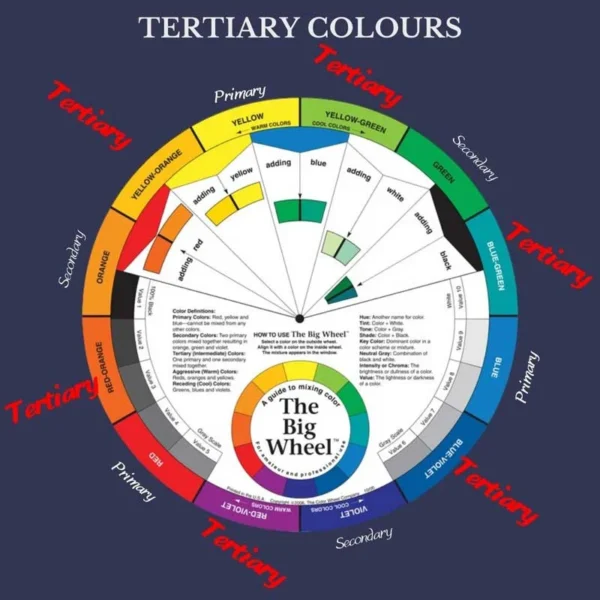 Tertirary Colours on the Colour Wheel